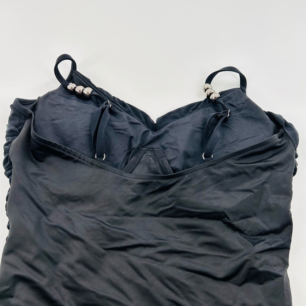 Magicsuit Black Solid Isabel Underwire Ruching V-… - image 7